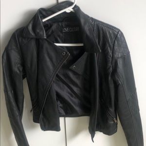 Black leather jacket